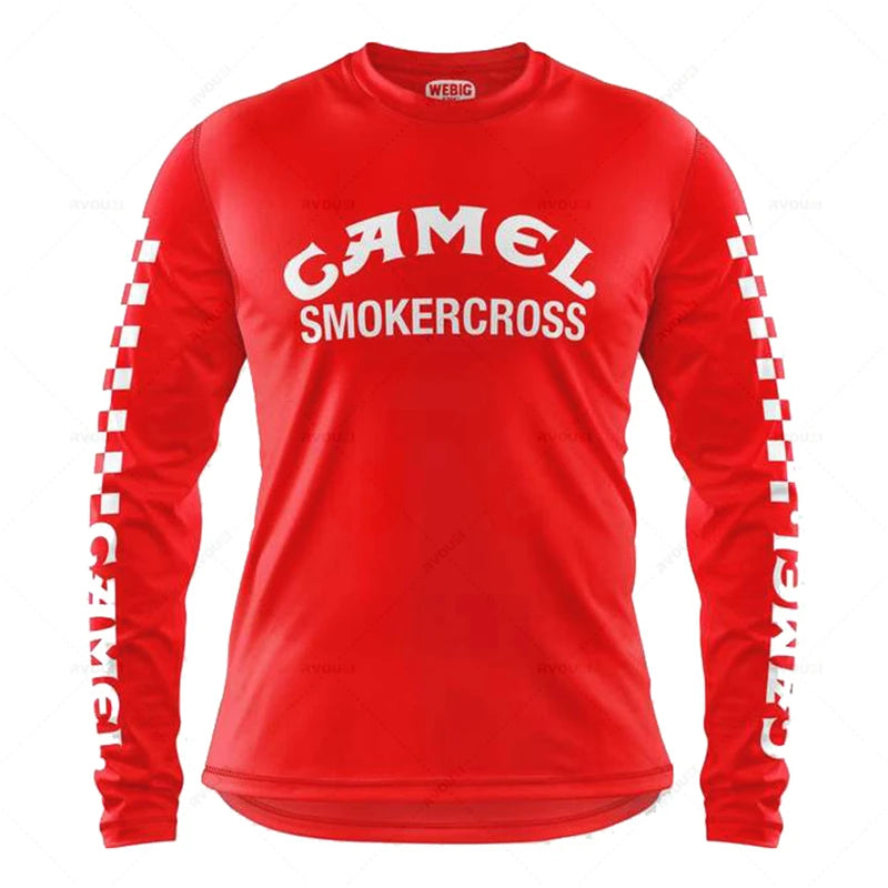 Camping Downhill Jerseys, Mountain Bike, MTB Shirts,Offroad MX Motorcycle Clothing, Motocross Sportwear, Fishing Hunting Clothes