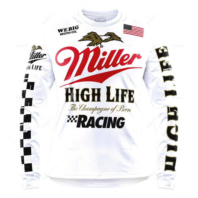 Camping Downhill Jerseys, Mountain Bike, MTB Shirts,Offroad MX Motorcycle Clothing, Motocross Sportwear, Fishing Hunting Clothes