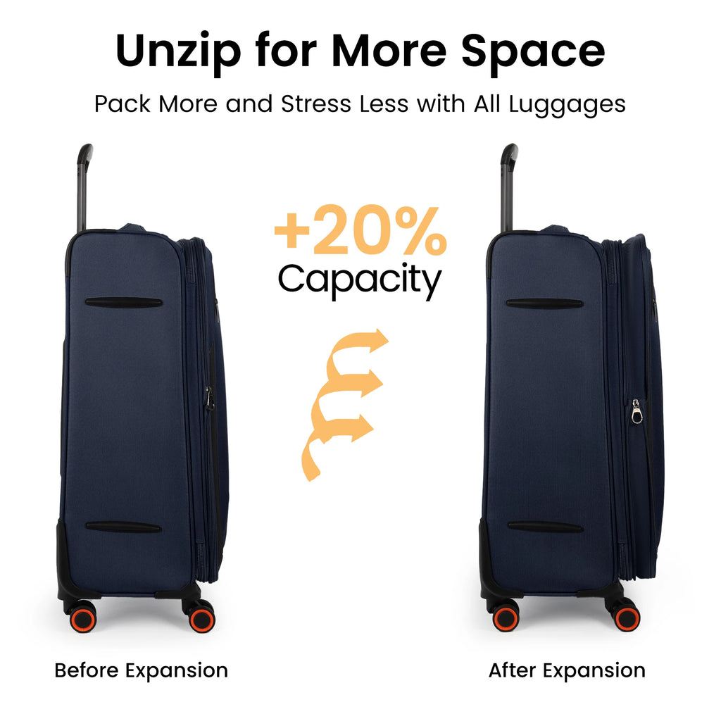 Expandable Suitcase 22/28/32 inch Softside Luggage with Spinner Wheels & TSA Lock Travel Rolling Luggage Bag Suitcase For Travel