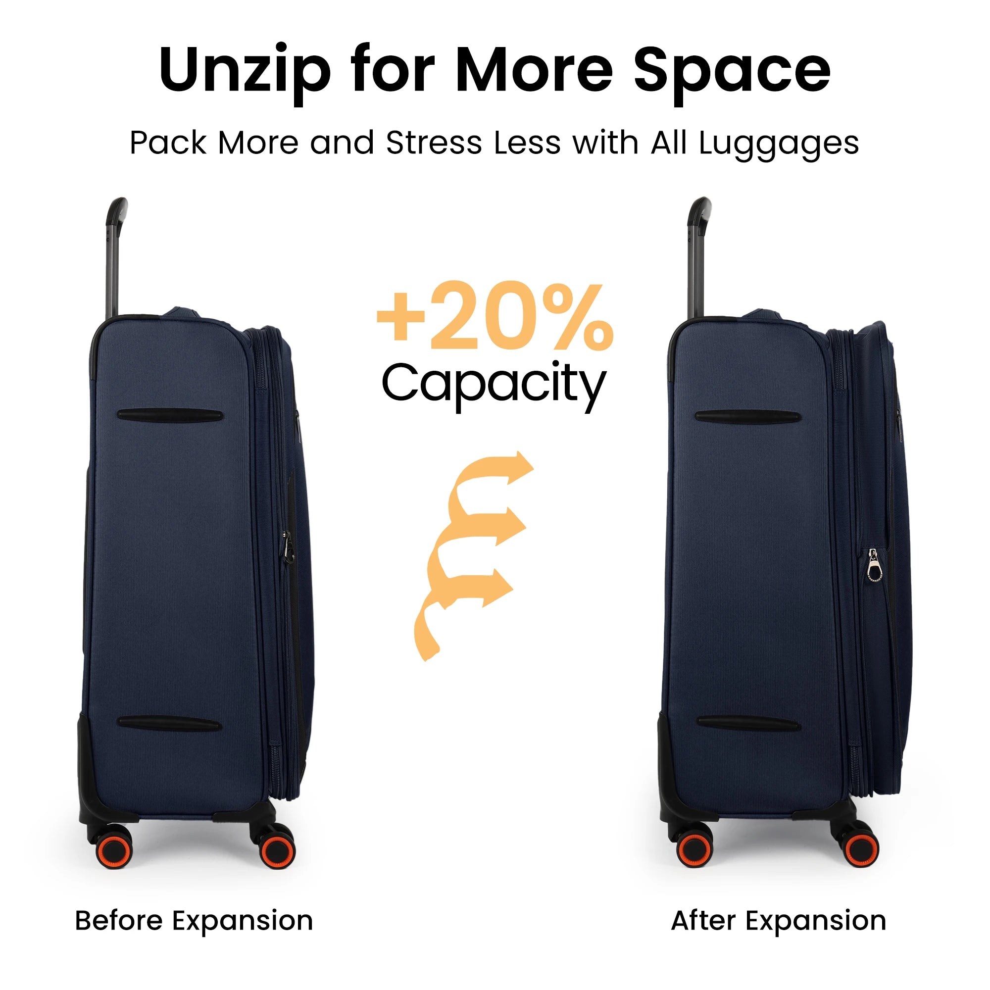 Expandable Suitcase 22/28/32 inch Softside Luggage with Spinner Wheels & TSA Lock Travel Rolling Luggage Bag Suitcase For Travel