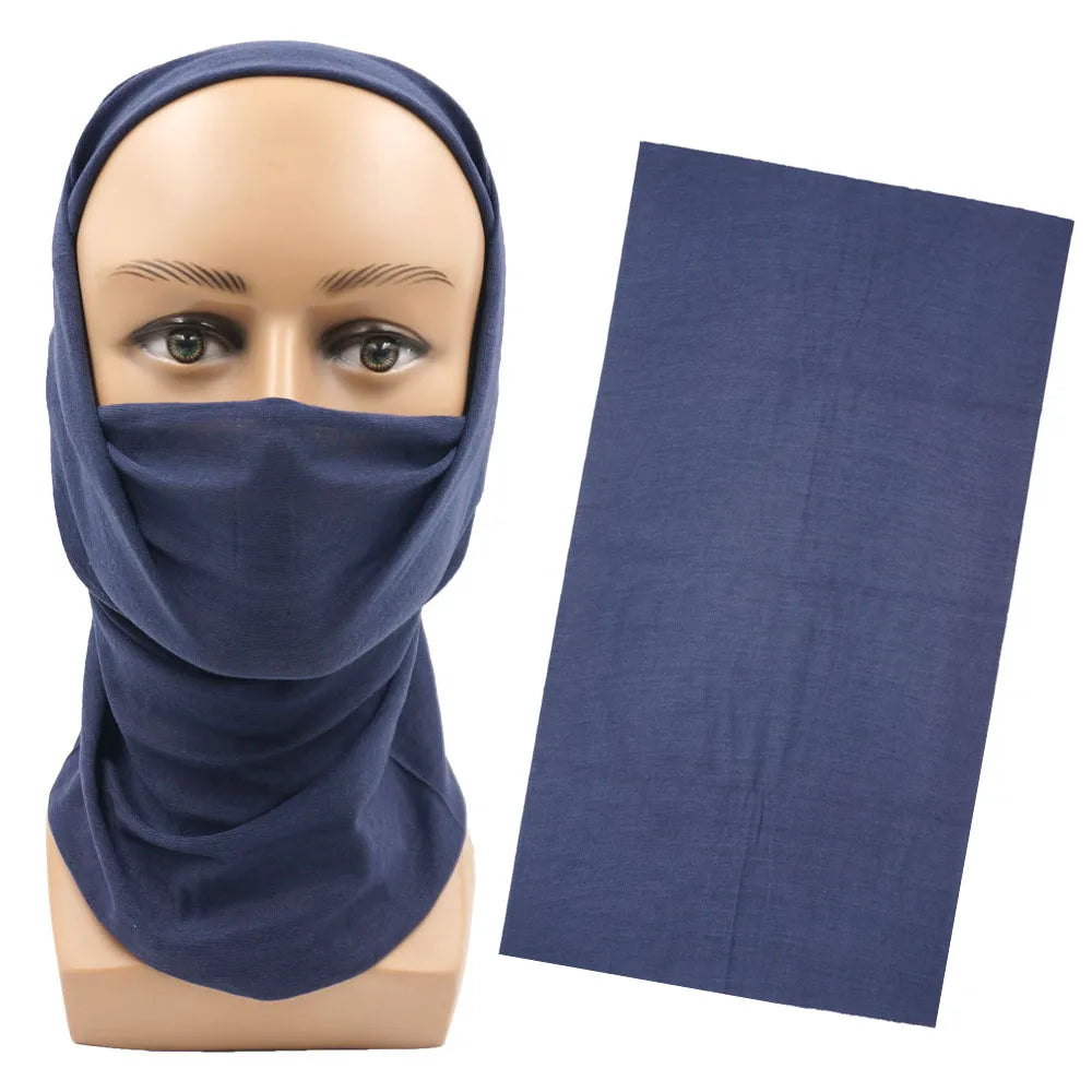 Outdoor Magic Bandana Solid Dyeing Color Cycling Hiking Scarves Fashion Headwrap Neck Tube Cover Fishing Windproof Face Mask