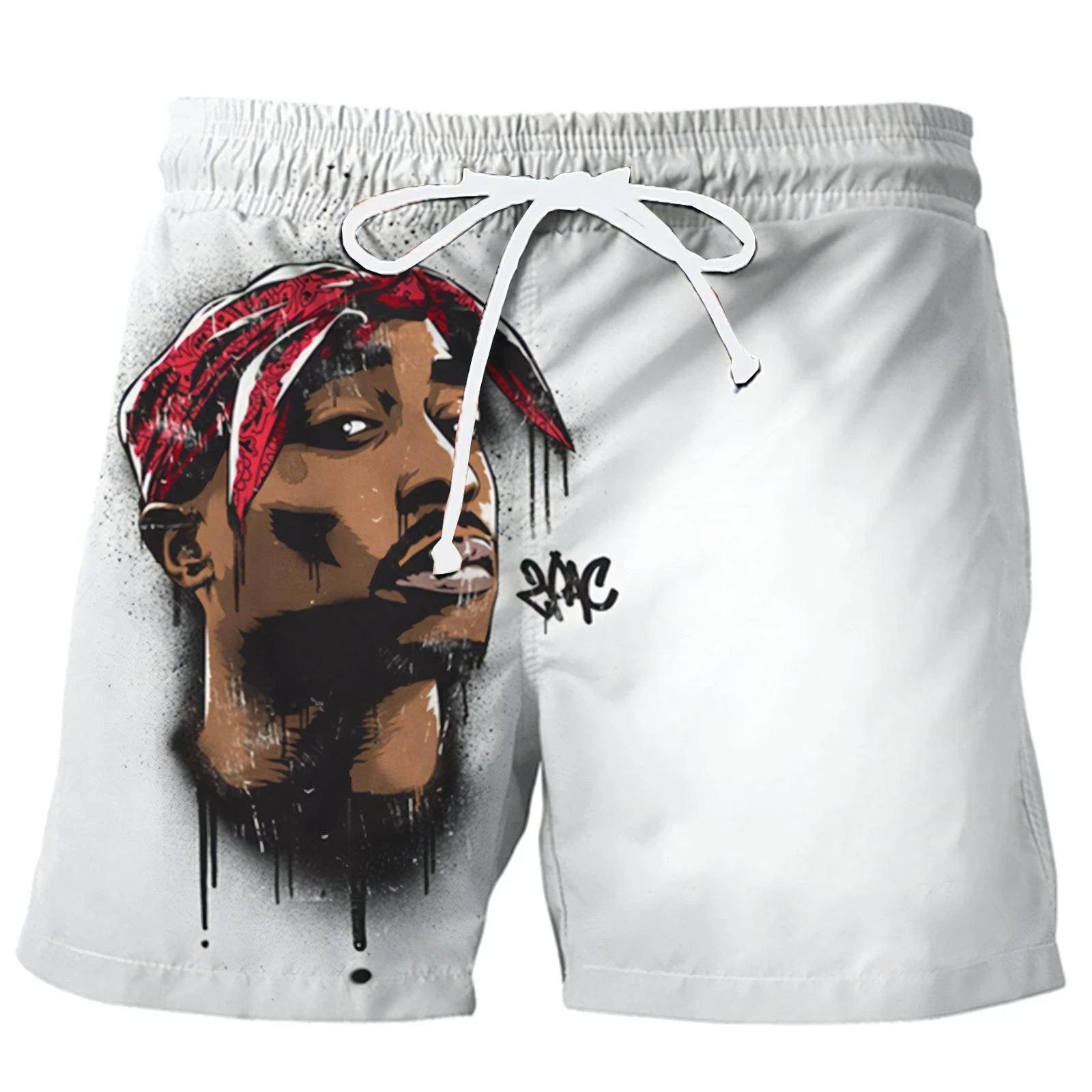 Hot Rapper 3D Printed Personalized Design Men's Shorts 2Pac Tupac Character Mens Short