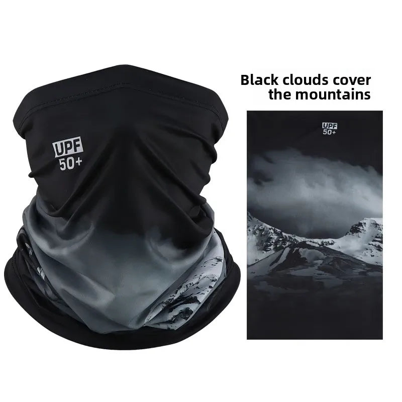 Sun protection face mask, cycling sun protection neck gaiter, unisex fishing ice silk magic headscarf, summer thin neck scarf