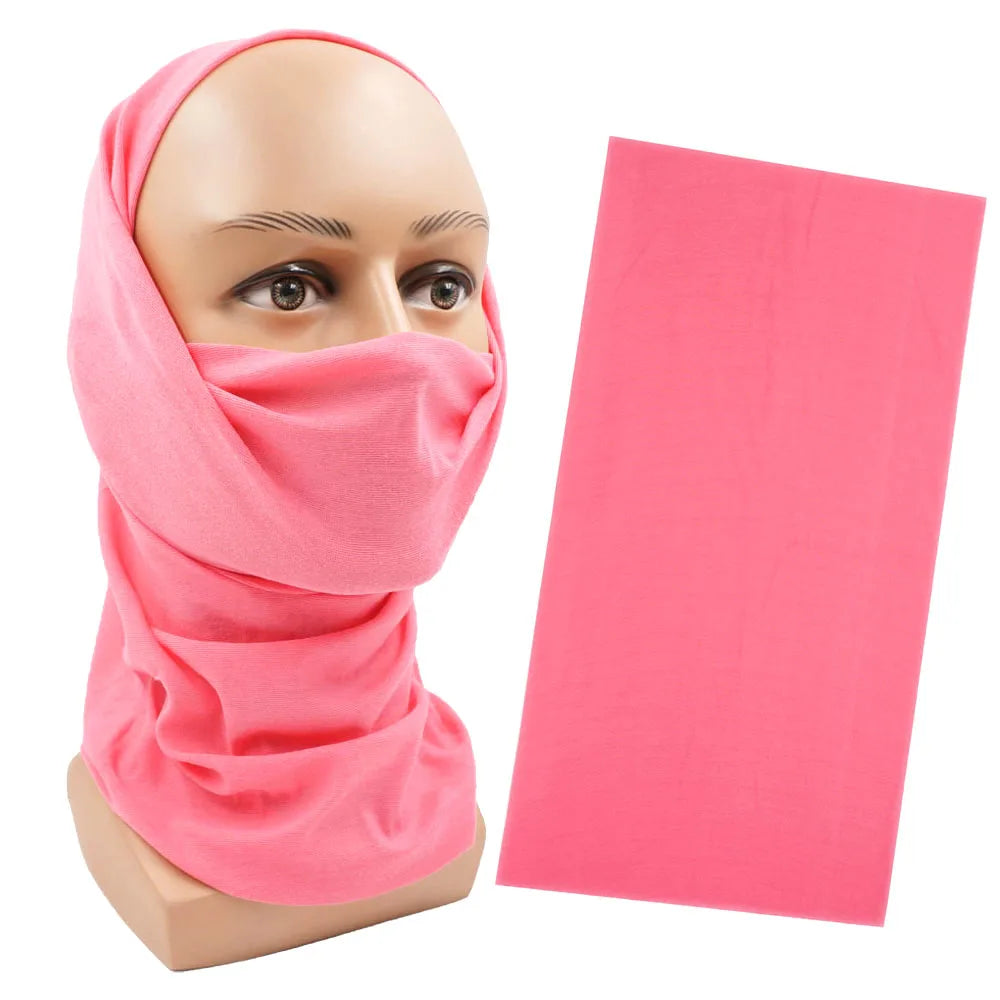 Outdoor Magic Bandana Solid Dyeing Color Cycling Hiking Scarves Fashion Headwrap Neck Tube Cover Fishing Windproof Face Mask