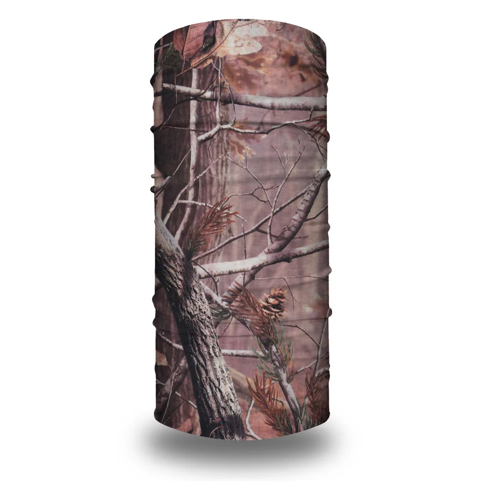 Multi-Purpose Camo Hunting Tactical Bandana Seamless Neck Gaiter Tube Mask Face Shield Hiking Camping Realtree Printed Scarf