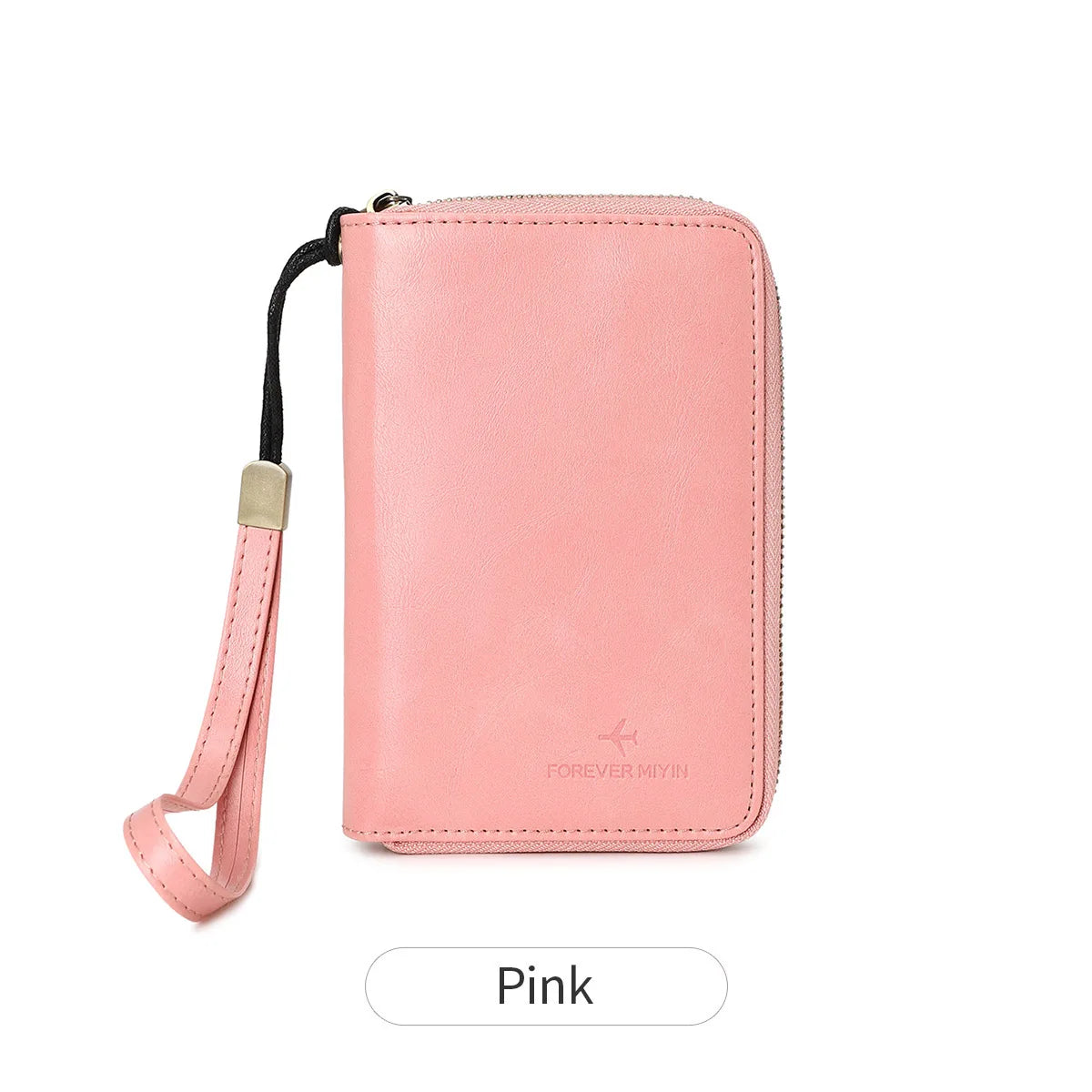 RFID shielded passport wallet PU leather zipper travel credit card bag ID card window multifunctional storage file ticket bag
