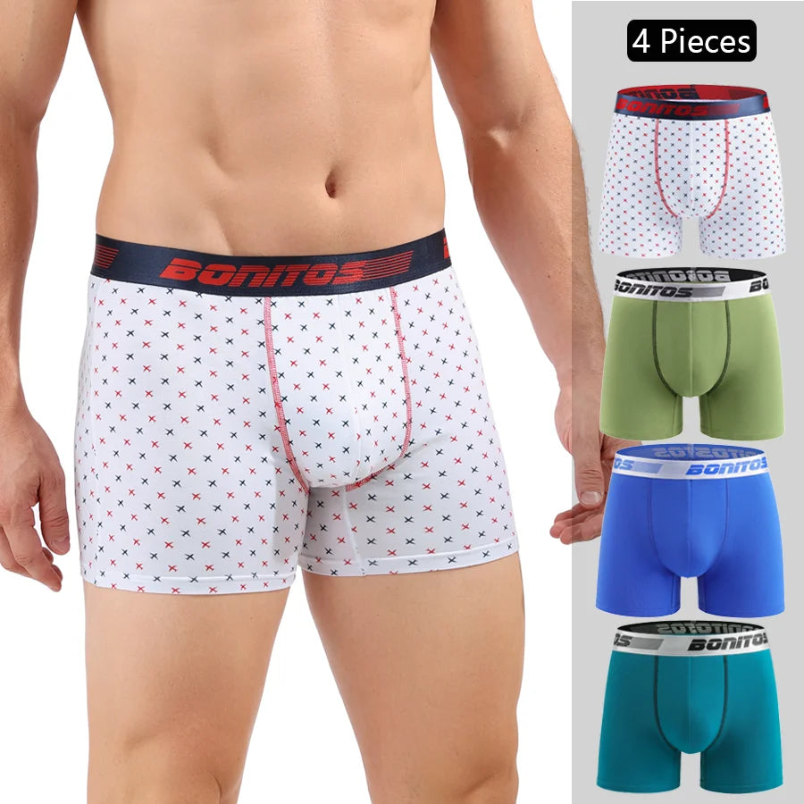 4pcs Boxer Shorts Men's Panties Homme Underpants Boxershorts