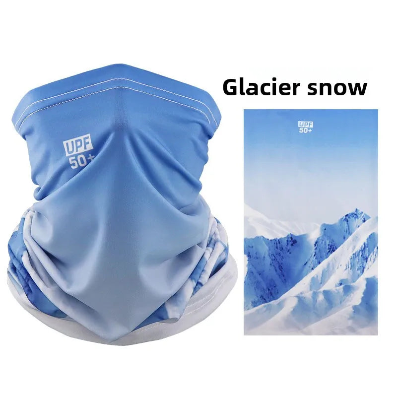 Sun protection face mask, cycling sun protection neck gaiter, unisex fishing ice silk magic headscarf, summer thin neck scarf