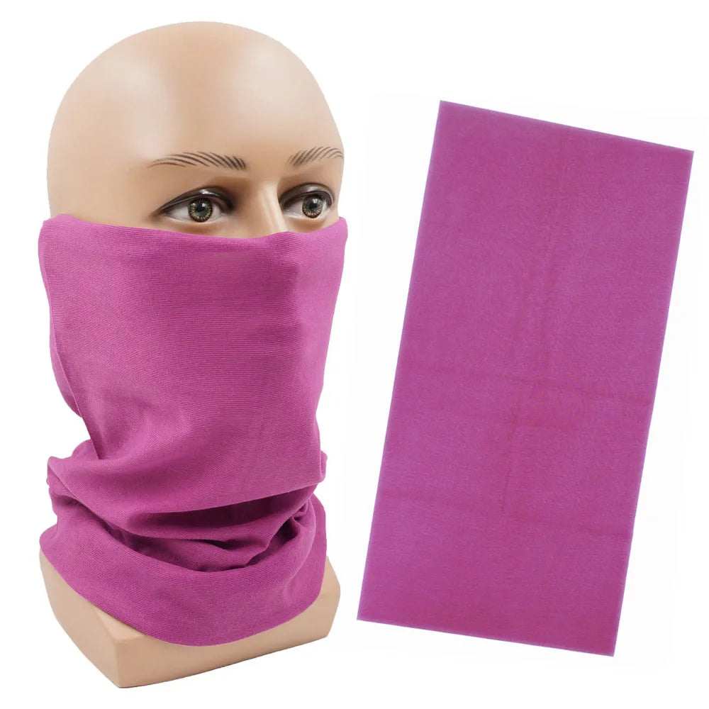 Outdoor Magic Bandana Solid Dyeing Color Cycling Hiking Scarves Fashion Headwrap Neck Tube Cover Fishing Windproof Face Mask