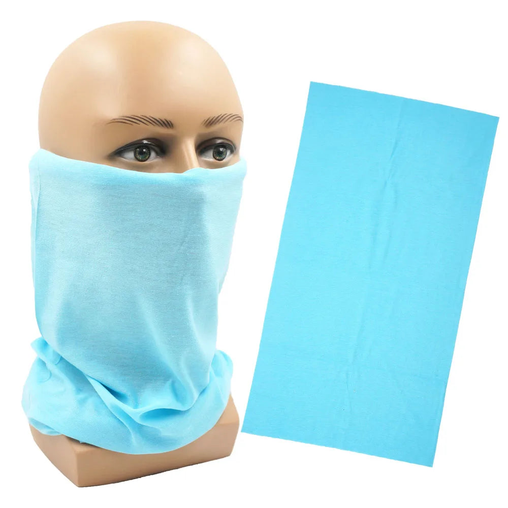Outdoor Magic Bandana Solid Dyeing Color Cycling Hiking Scarves Fashion Headwrap Neck Tube Cover Fishing Windproof Face Mask