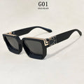 Senior Square Sunglass Men/Women Vintage Millionaire Sunglasses Women Silver Retro Fashion Glasses