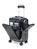 Front Opening Carry on Luggage Suitcase Multifunctional Trolley Case 20 Inch Trip Cabin Password Lock Luggage Case Travel Bags