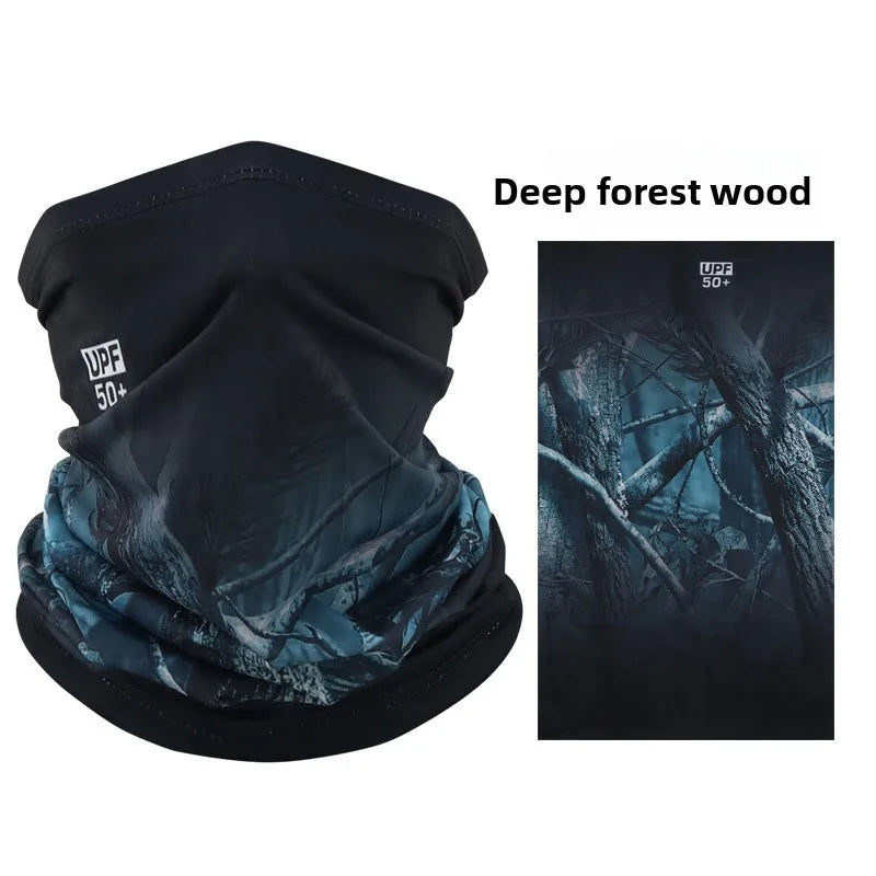 Sun protection face mask, cycling sun protection neck gaiter, unisex fishing ice silk magic headscarf, summer thin neck scarf