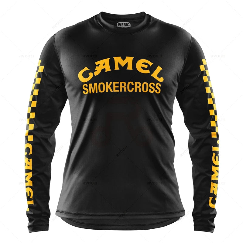 Camping Downhill Jerseys, Mountain Bike, MTB Shirts,Offroad MX Motorcycle Clothing, Motocross Sportwear, Fishing Hunting Clothes