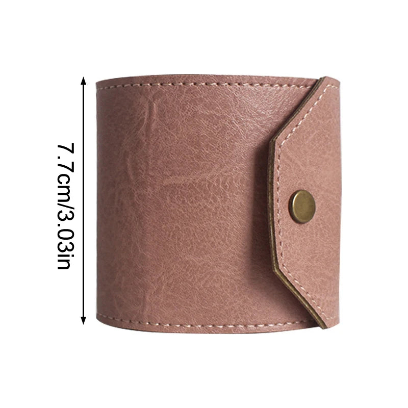 Leather Money Wallet Organizer, The Cash Wrap Wallet, Handy Fast Cash Access Money Holder, Small Compact Luxury Pocket Wallet