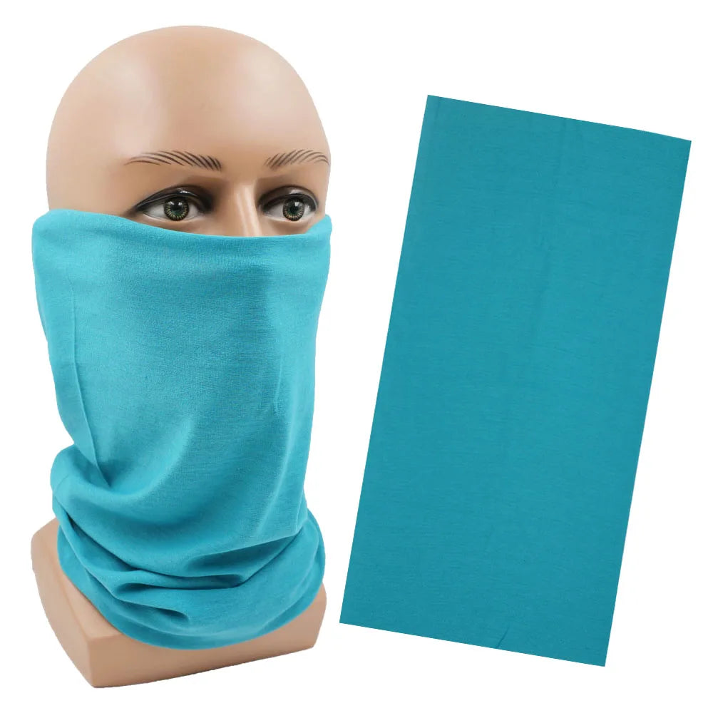 Outdoor Magic Bandana Solid Dyeing Color Cycling Hiking Scarves Fashion Headwrap Neck Tube Cover Fishing Windproof Face Mask