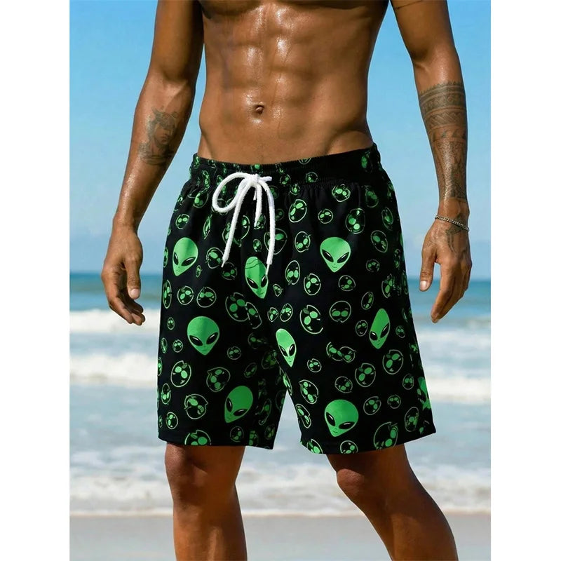 Men's Casual Board Short, Hawaii Style, Classic Fashion, ect Beach Shorts Quick Dry Trunks
