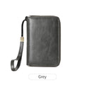 RFID shielded passport wallet PU leather zipper travel credit card bag ID card window multifunctional storage file ticket bag