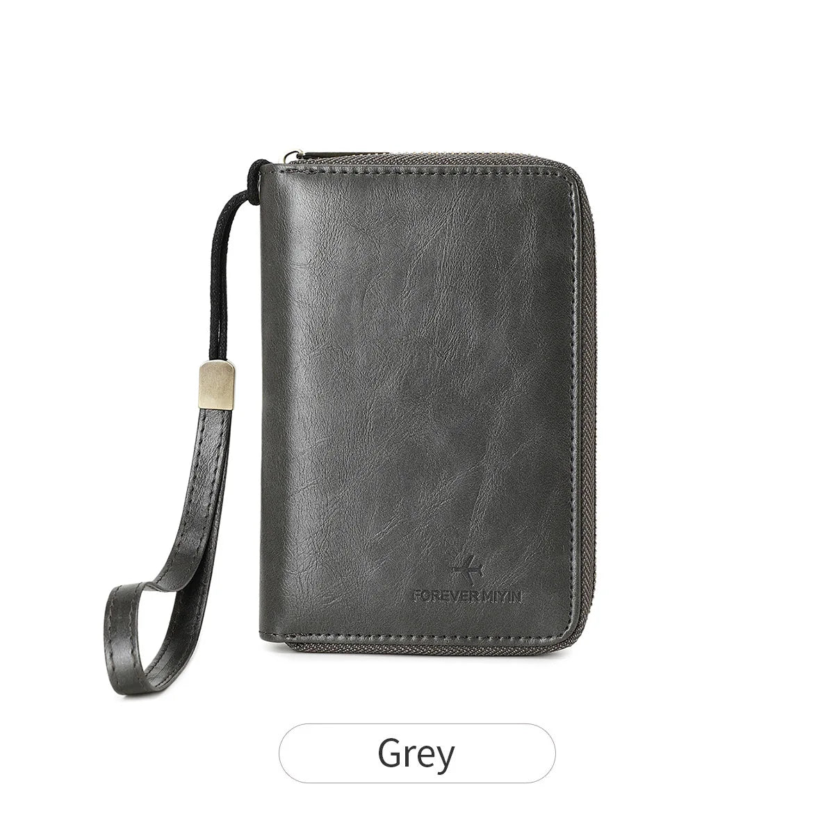 RFID shielded passport wallet PU leather zipper travel credit card bag ID card window multifunctional storage file ticket bag