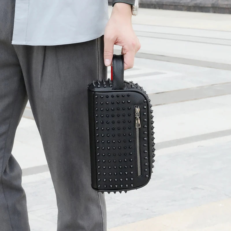 Fashion Rivet Design Men/Women High Quality Bag PU Leather