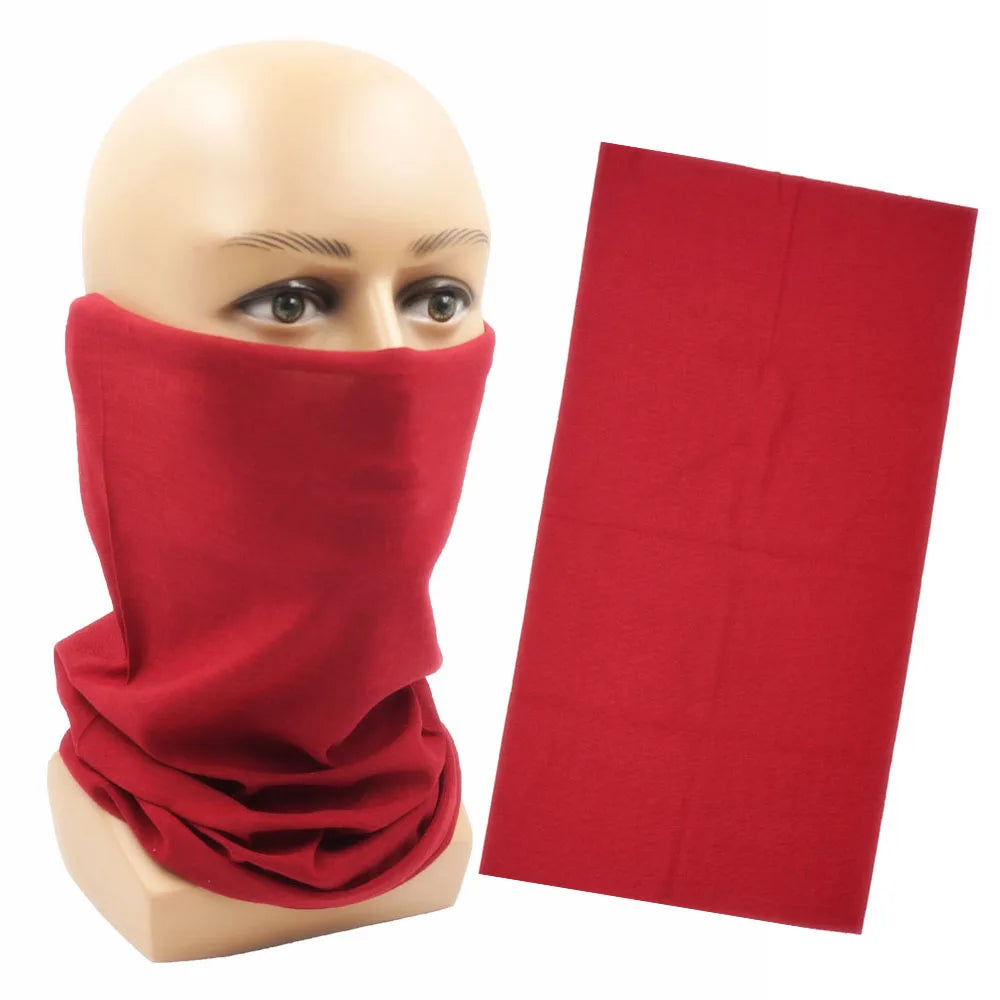 Outdoor Magic Bandana Solid Dyeing Color Cycling Hiking Scarves Fashion Headwrap Neck Tube Cover Fishing Windproof Face Mask