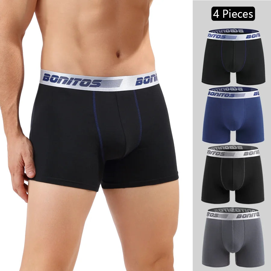4pcs Boxer Shorts Men's Panties Homme Underpants Boxershorts