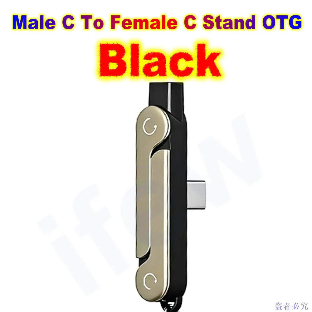 USB Type C Flat Charger Charging Cable C Kick Cable Stand With Invisible Support Foldable Phone Holder 240W Charge Wire Bracket