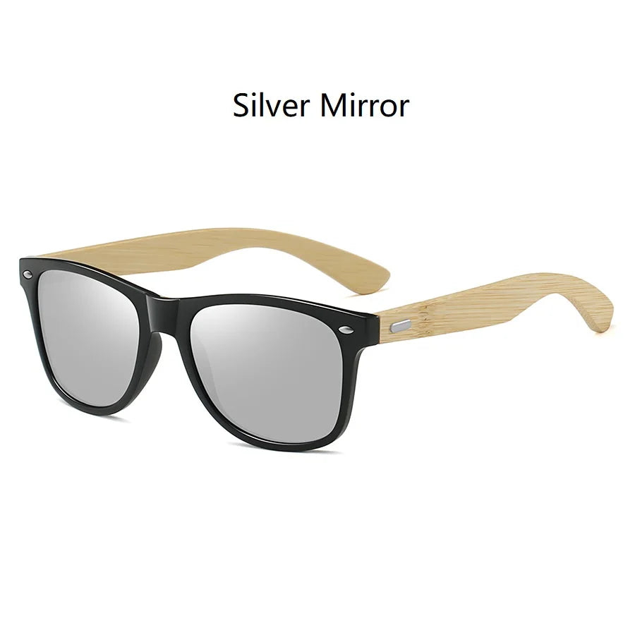 Fashion Bamboo Wood Vintage Square Sunglasses Men/Women Luxury Brand Designer Sun Glasses Wooden Driving Fishing UV400 Eyewear