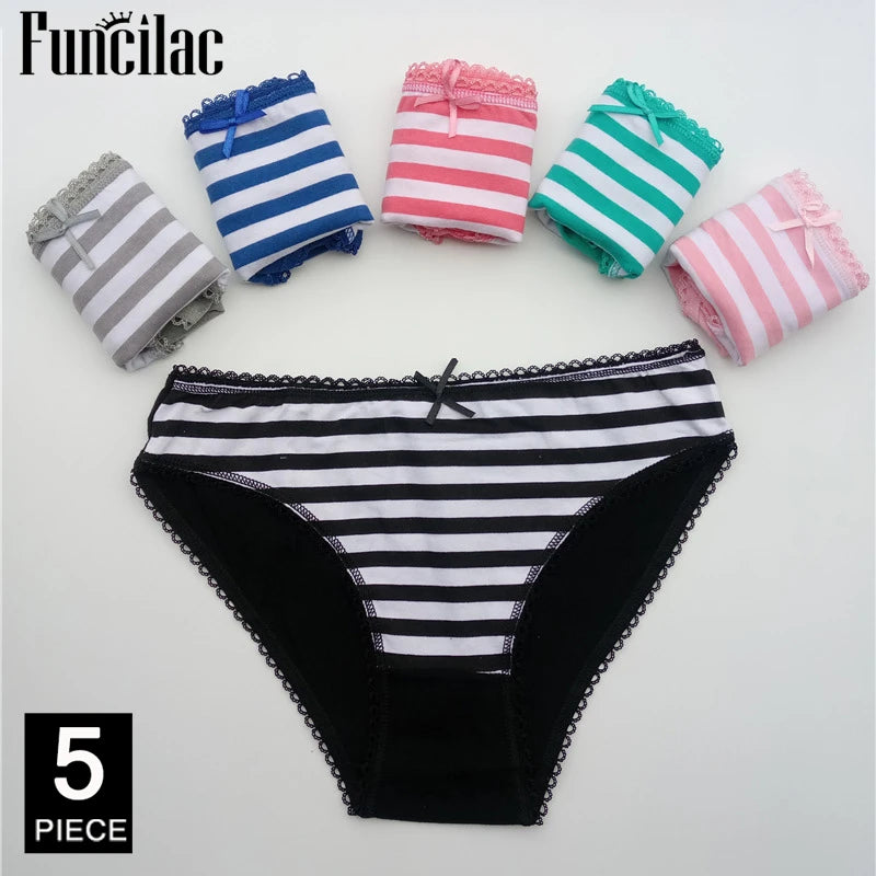 5 Pcs/set Women's cotton panties Girl Briefs Ms. Cotton underwear bikini underwear sexy Ladies Briefs