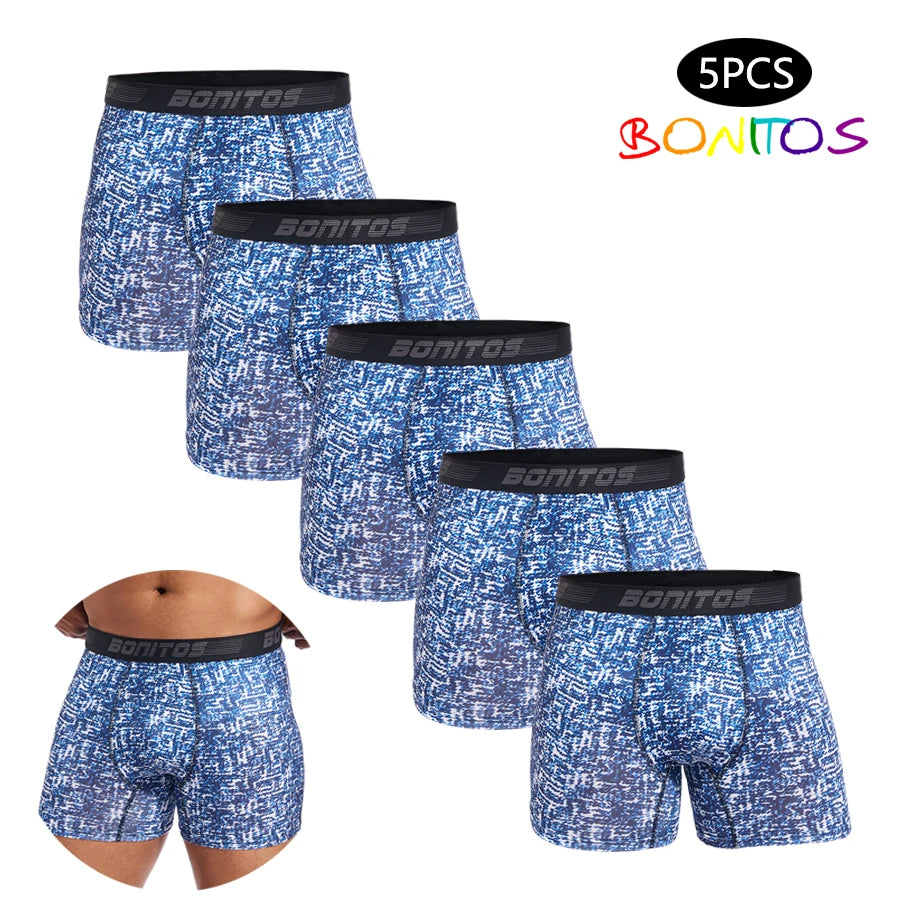 5pcs boxers Men's Breathable boxer shorts Men Underwear Polyester underpants for man High Quality Male Trunks