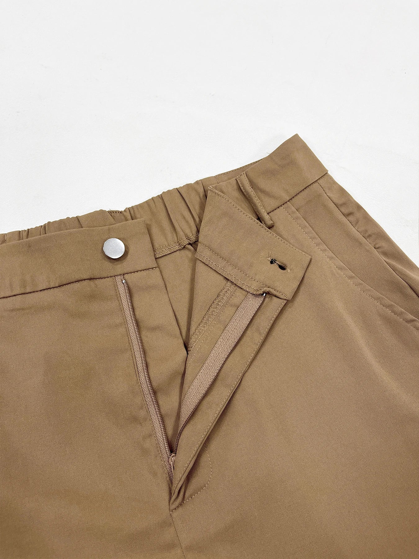 Women's Plain High Waist Cargo Pants, Pocket Button Trousers for Daily Wear, Ladies Bottoms