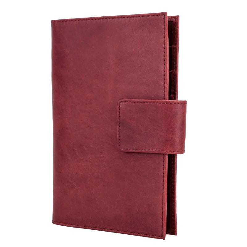 CONTACT'S RFID genuine leather passport clip Air tag anti loss family travel passport bag  wallet women clutch purse  slimwallet