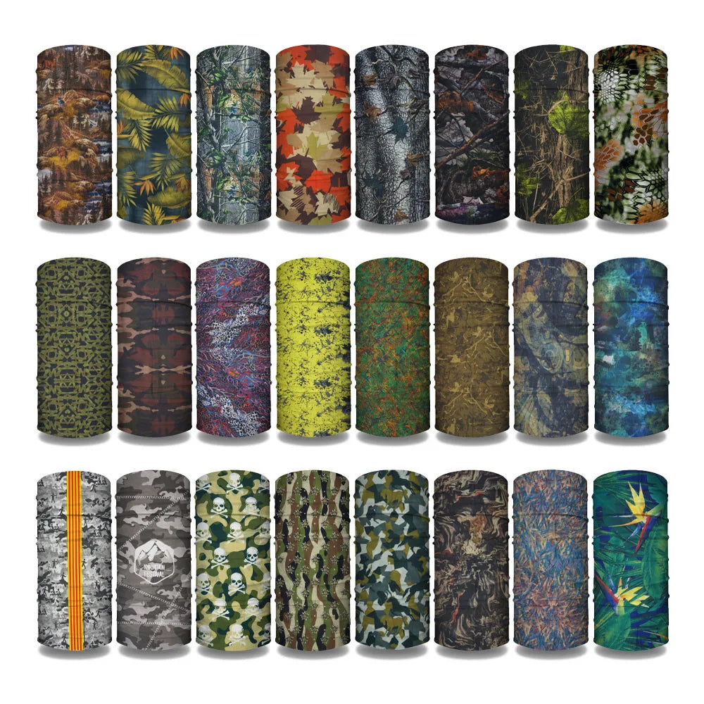 Multi-Purpose Camo Hunting Tactical Bandana Seamless Neck Gaiter Tube Mask Face Shield Hiking Camping Realtree Printed Scarf