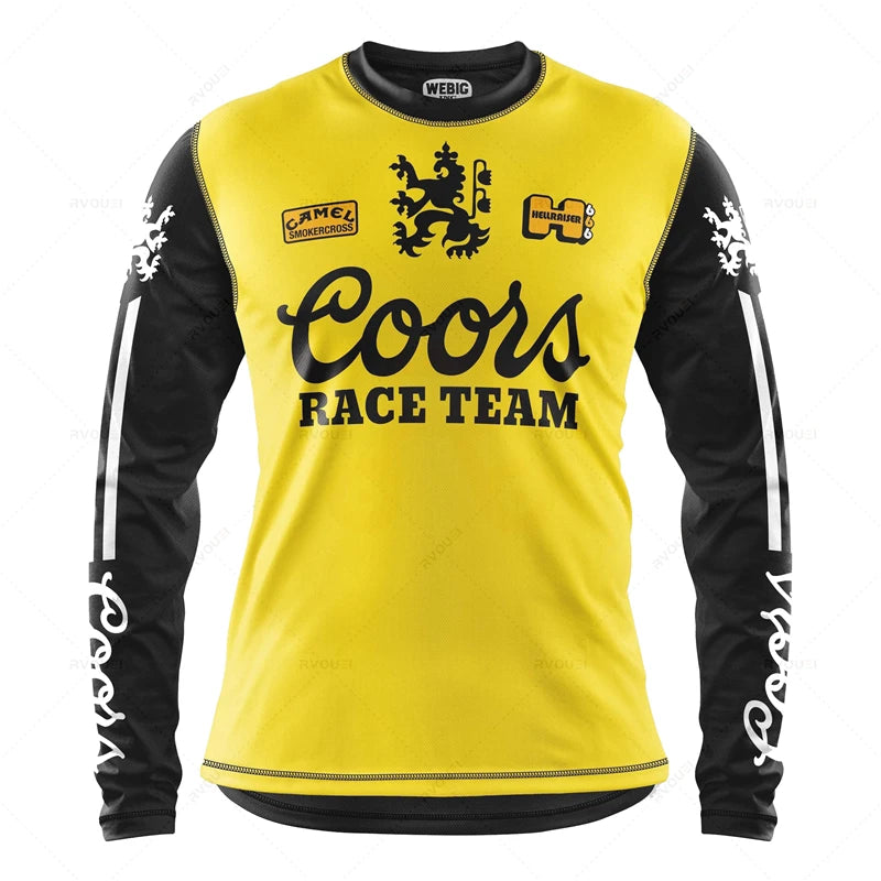 Camping Downhill Jerseys, Mountain Bike, MTB Shirts,Offroad MX Motorcycle Clothing, Motocross Sportwear, Fishing Hunting Clothes