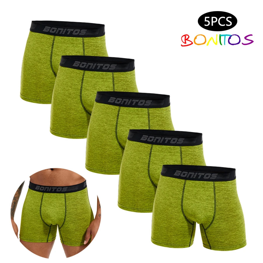 5pcs boxers Men's Breathable boxer shorts Men Underwear Polyester underpants for man High Quality Male Trunks