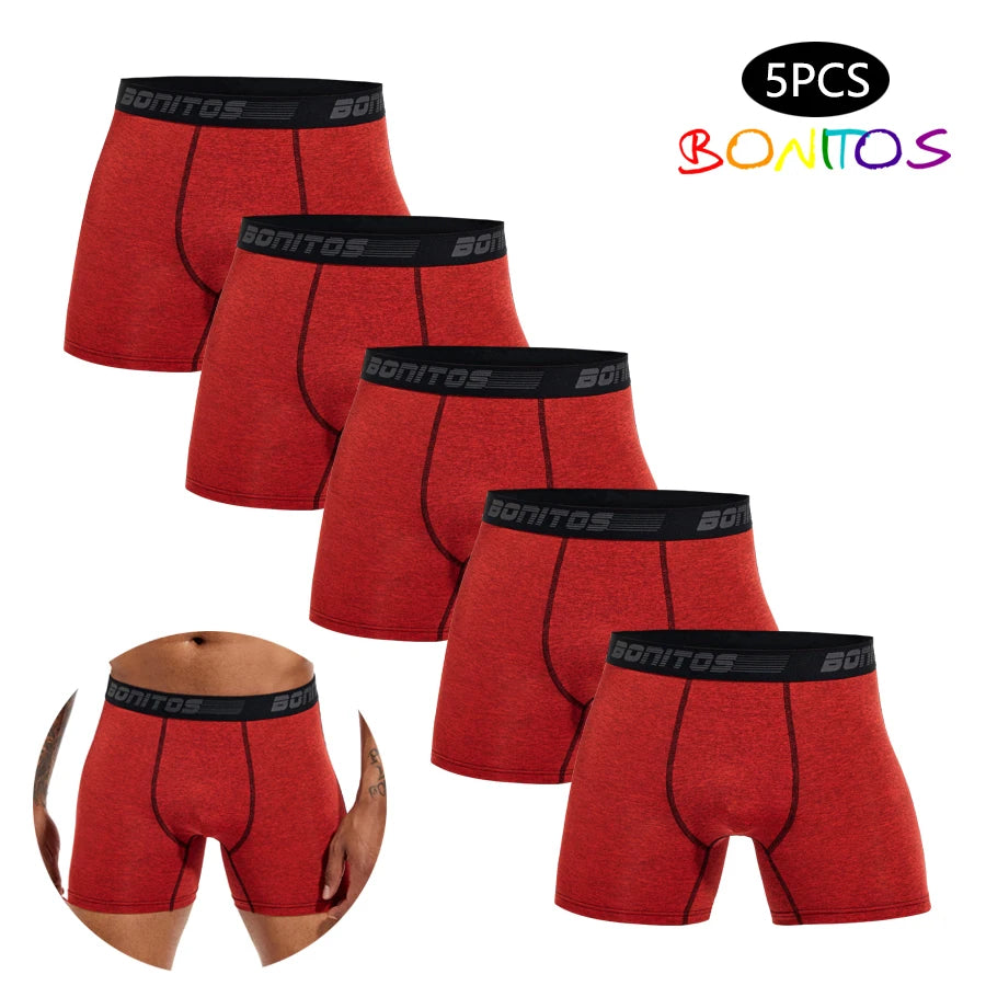 5pcs Men's Breathable Boxer Shorts