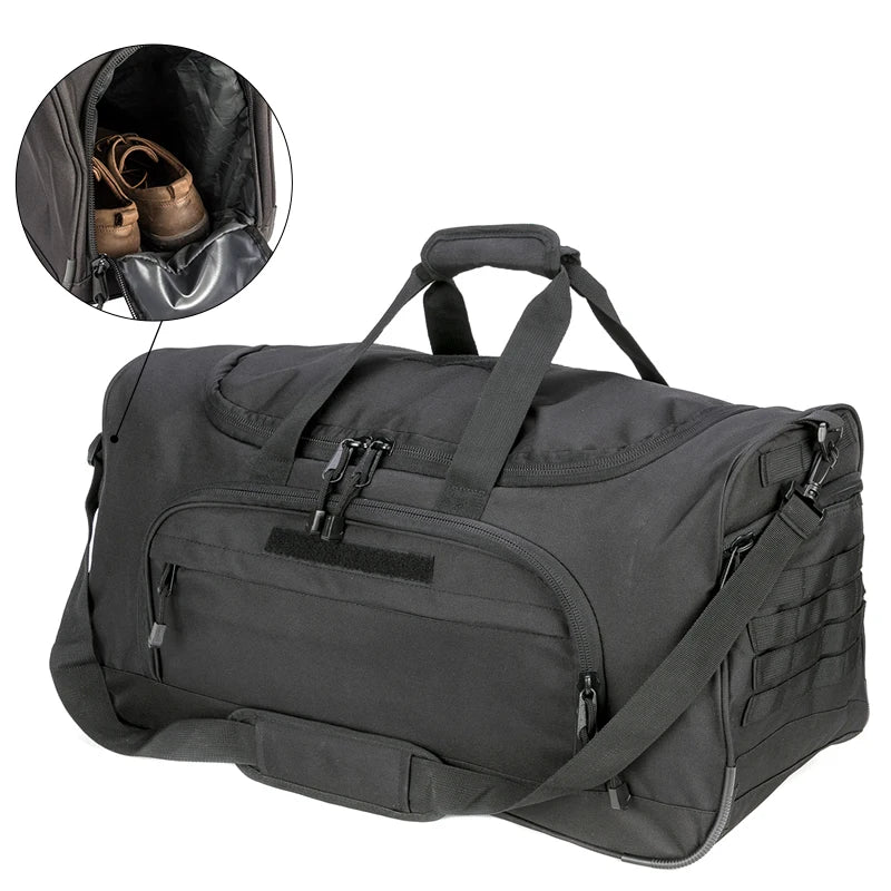 50L Waterproof Gym Bag Men Sports Travel Bags Military Tactical Duffle Luggage Outdoor FitnessTraining Bag