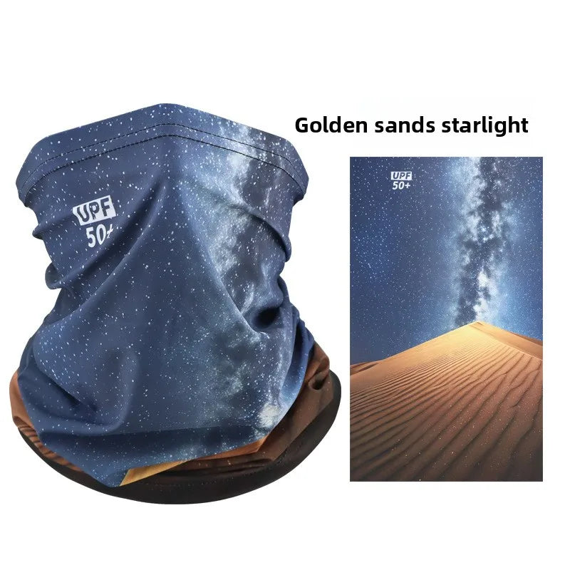 Sun protection face mask, cycling sun protection neck gaiter, unisex fishing ice silk magic headscarf, summer thin neck scarf