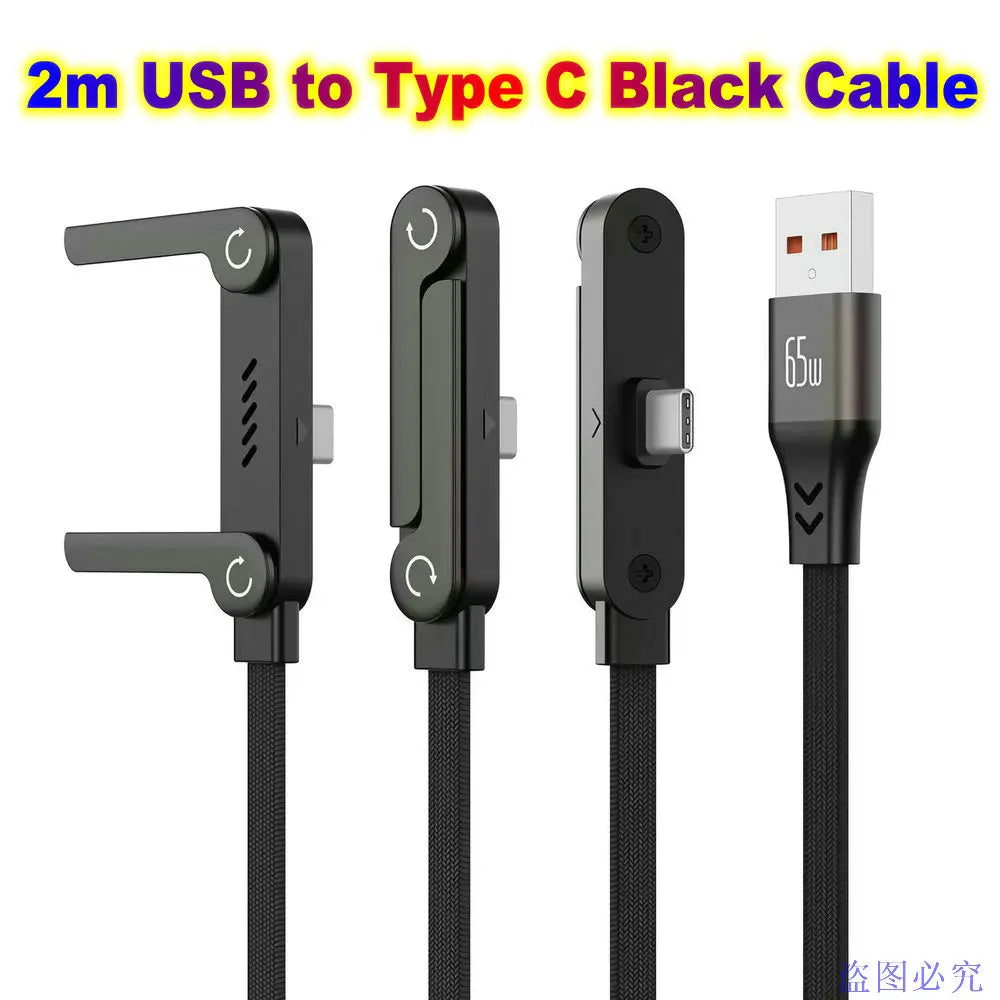 USB Type C Flat Charger Charging Cable C Kick Cable Stand With Invisible Support Foldable Phone Holder 240W Charge Wire Bracket