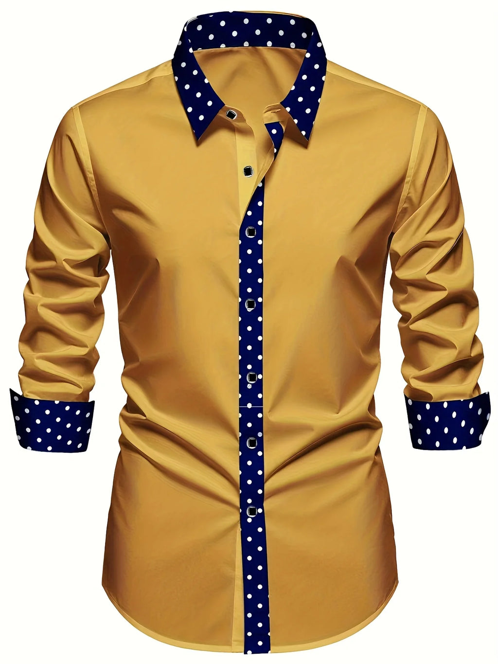Men's Shirt Brand New Arrival Patchwork Four Season Tuxedo Long Sleeve Smart Casual Elastic Male Business Shirts