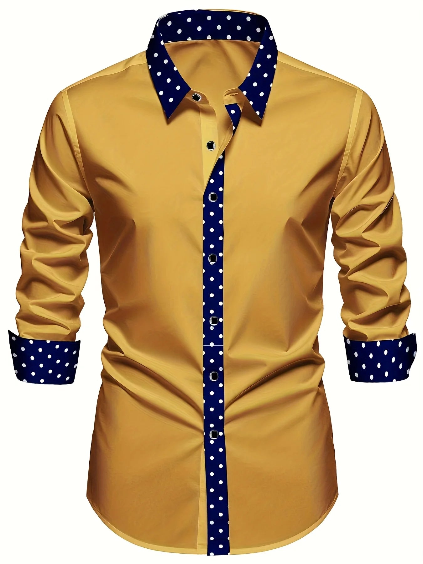 Men's Shirt Brand New Arrival Patchwork Four Season Tuxedo Long Sleeve Smart Casual Elastic Male Business Shirts