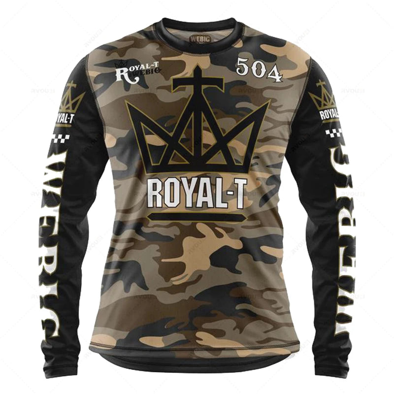 Camping Downhill Jerseys, Mountain Bike, MTB Shirts,Offroad MX Motorcycle Clothing, Motocross Sportwear, Fishing Hunting Clothes