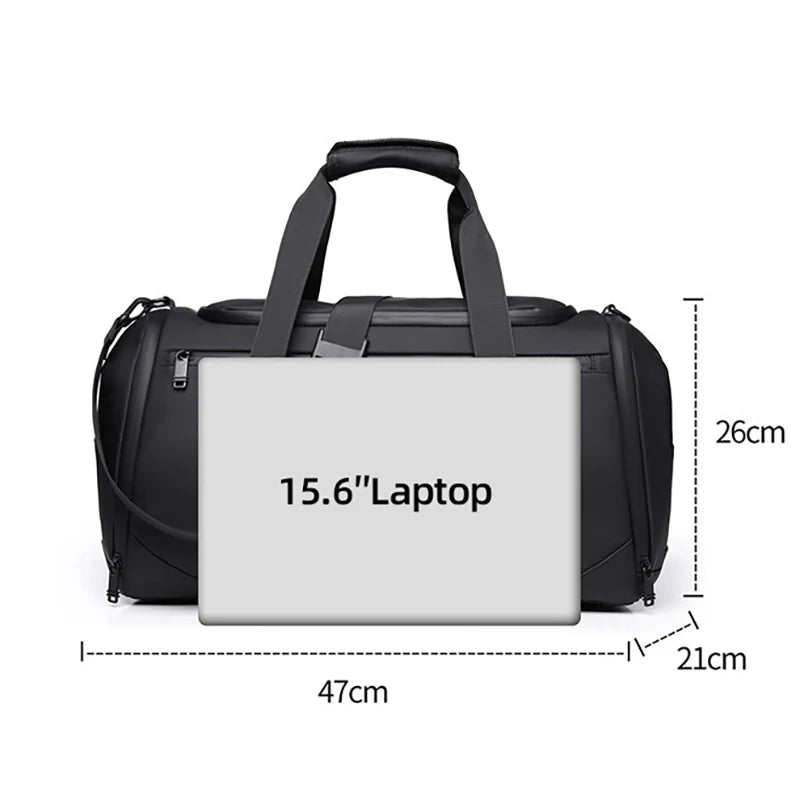 Gym Duffel Bag Yoga Fitness Sport Bag Wet Dry Travel Handbag Outdoor Swimming Camping Pack Large Business Satchel with Shoes Bag