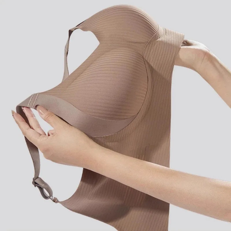 4PC Seamless Wireless Bras for Women Large Size Push Up Bra Comfort Underwear Anti-Sagging Bralette Female Lingerie
