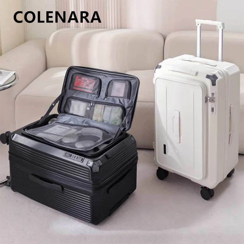COLENARA 20"24"26"28 Inch Large Capacity Trolley Case Luggage Women's ABS+PC Boarding Box Student Carry-on Travel Suitcase