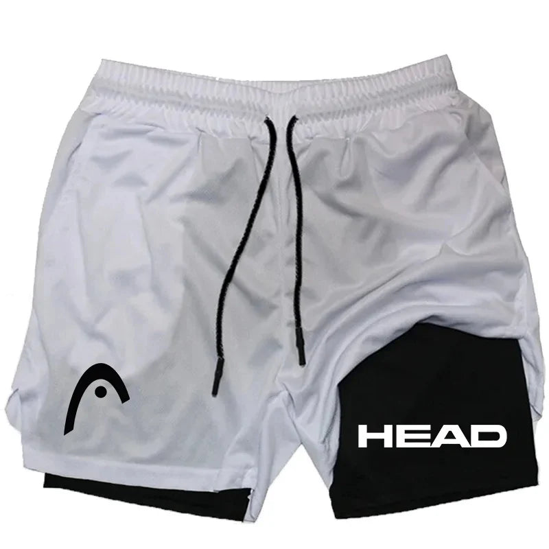 Anime Running Shorts Men's Double Layer, 2 in 1