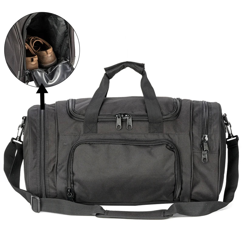 Lightweight Sports Travel Duffel Bag for Men and Women  carry-on luggage Gym Bag with Shoes Compartment for Women & Men