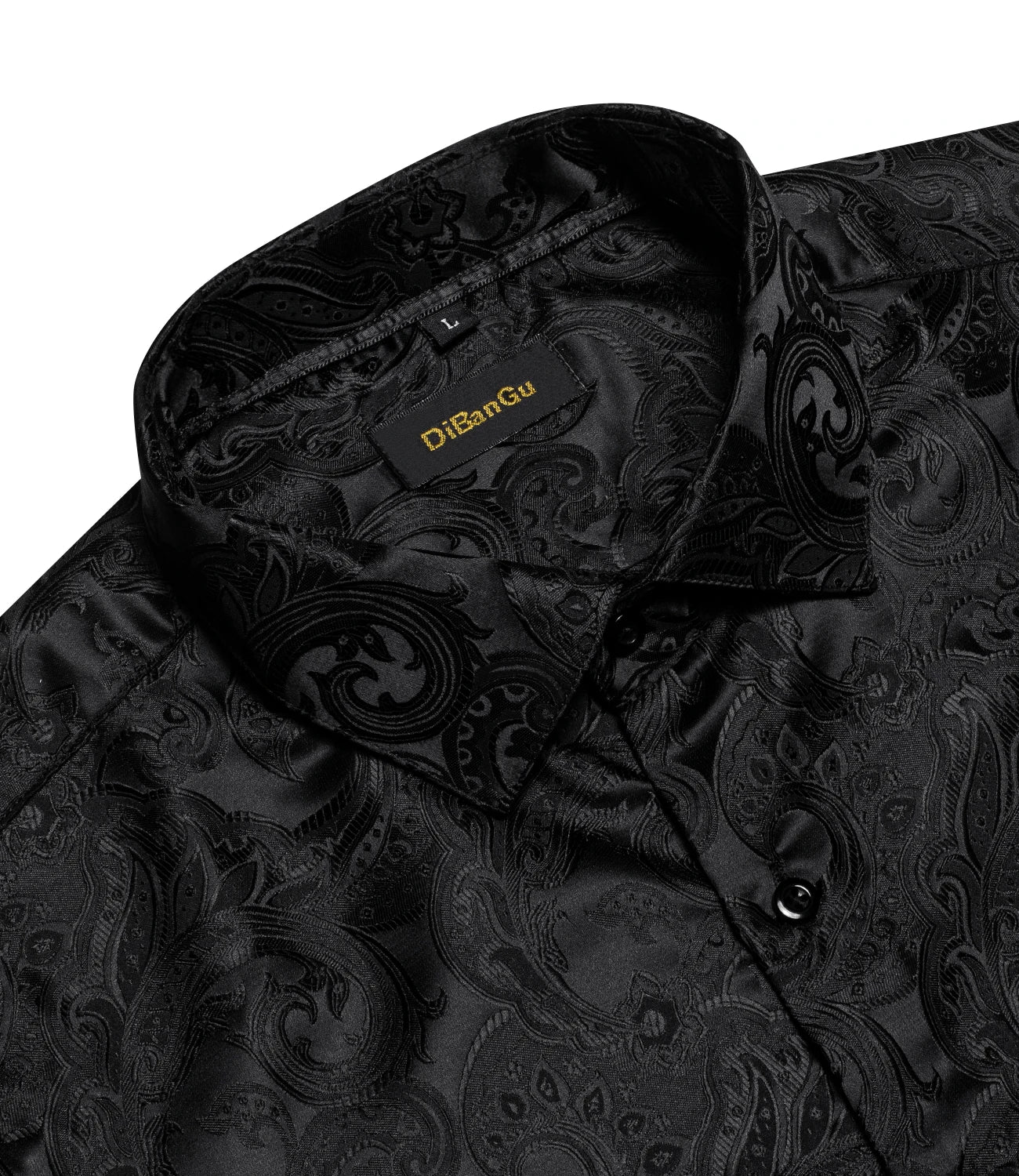 Men's Shirts Long Sleeve Polyester Dress Shirts Luxury Tuxedo Turn Down Collar Social Paisley Shirt Men Clothing