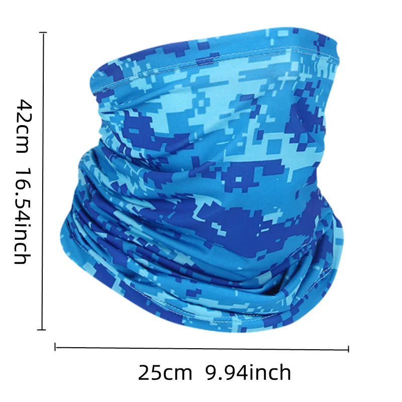 Outdoor Ice Silk Sun Protection Neck Cover, Riding Mask Full Face
