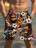 3D Gorilla Print Design Fashion Waterproof Quick-Dry Sports Men Surfing Beach Shorts